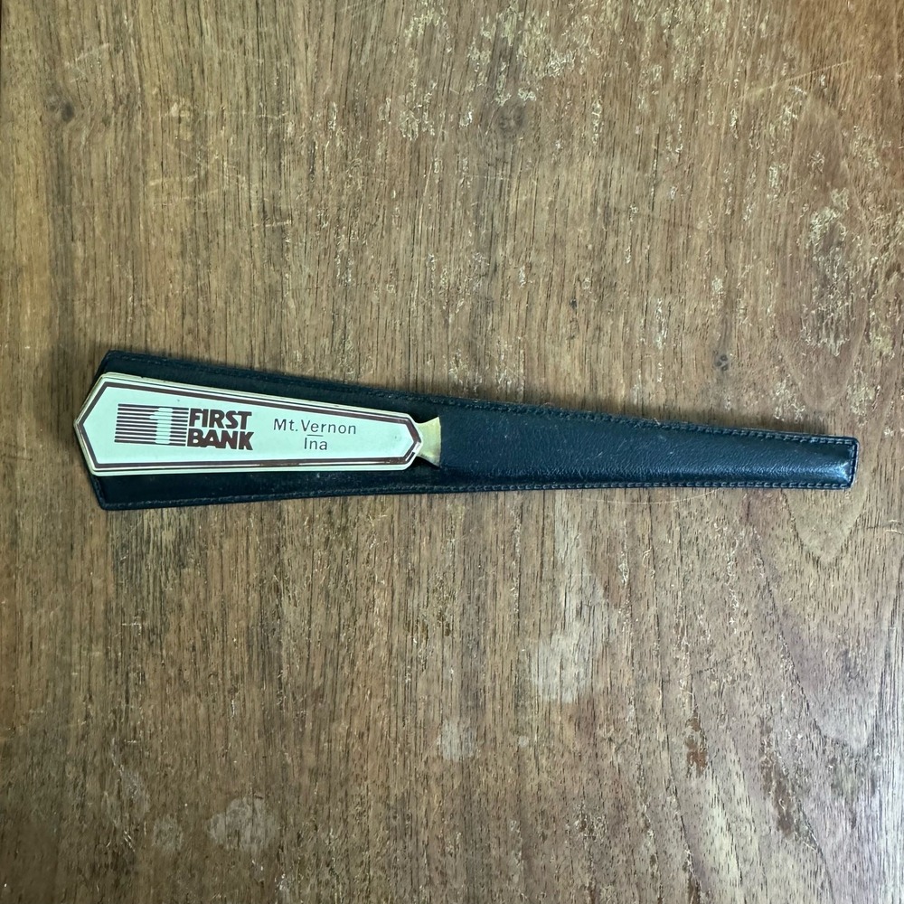 First Bank Mount Vernon‎ Ina Jefferson County IL Acrylic & Metal letter opener